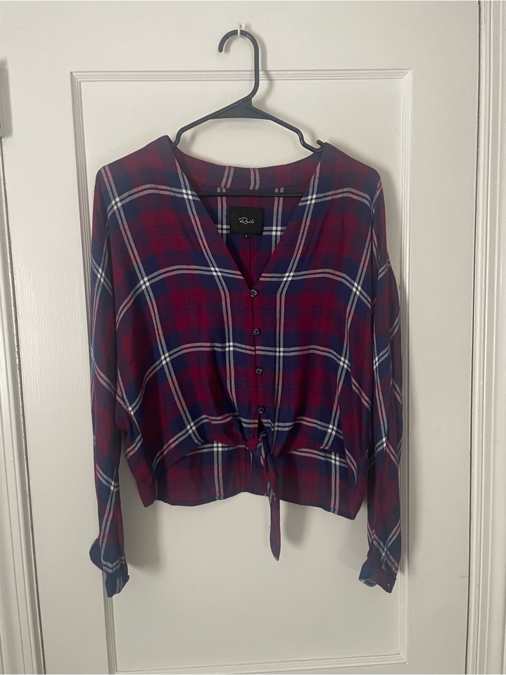 Rails “Sloane” Tie-Front Button-Up Top Women’s Size Small